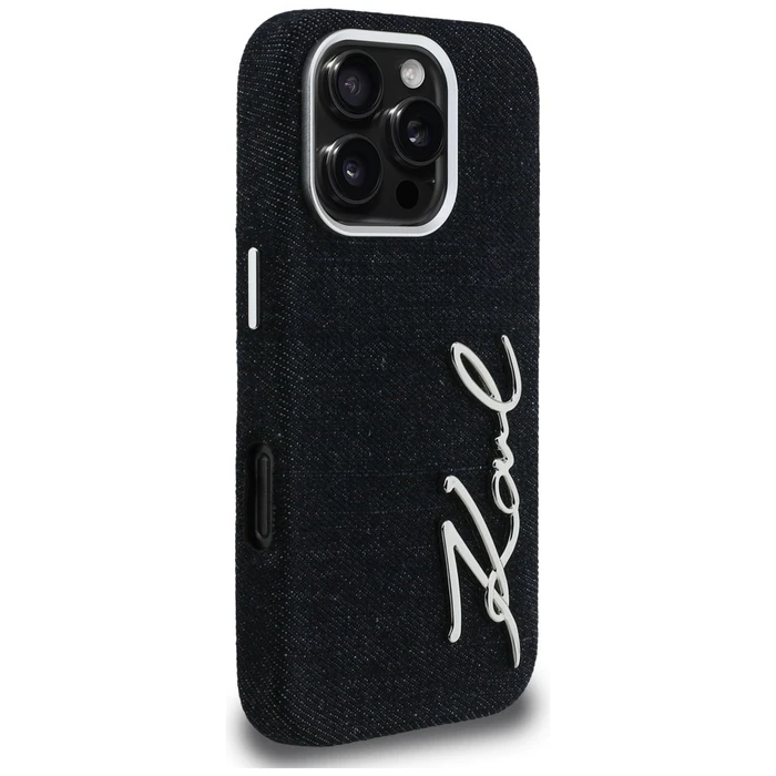 Karl Lagerfeld FW Jeans Signature Logo Apple iPhone 16 Pro black