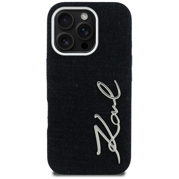 Karl Lagerfeld FW Jeans Signature Logo Apple iPhone 16 Pro Max black
