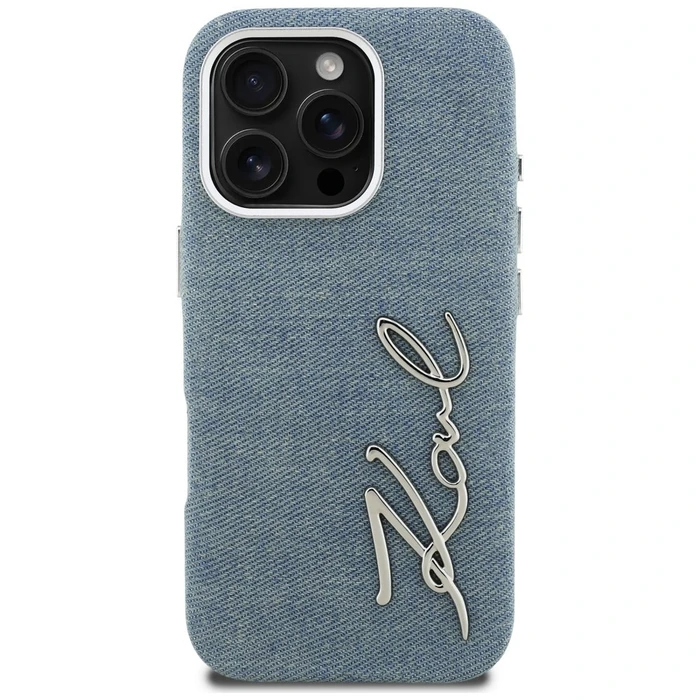 Karl Lagerfeld FW Jeans Signature Logo Apple iPhone 16 Pro blue