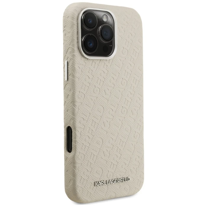 Karl Lagerfeld FW Stamped Karl MagSafe Apple iPhone 16 Pro beige