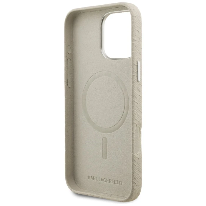 Karl Lagerfeld FW Stamped Karl MagSafe Apple iPhone 16 Pro beige