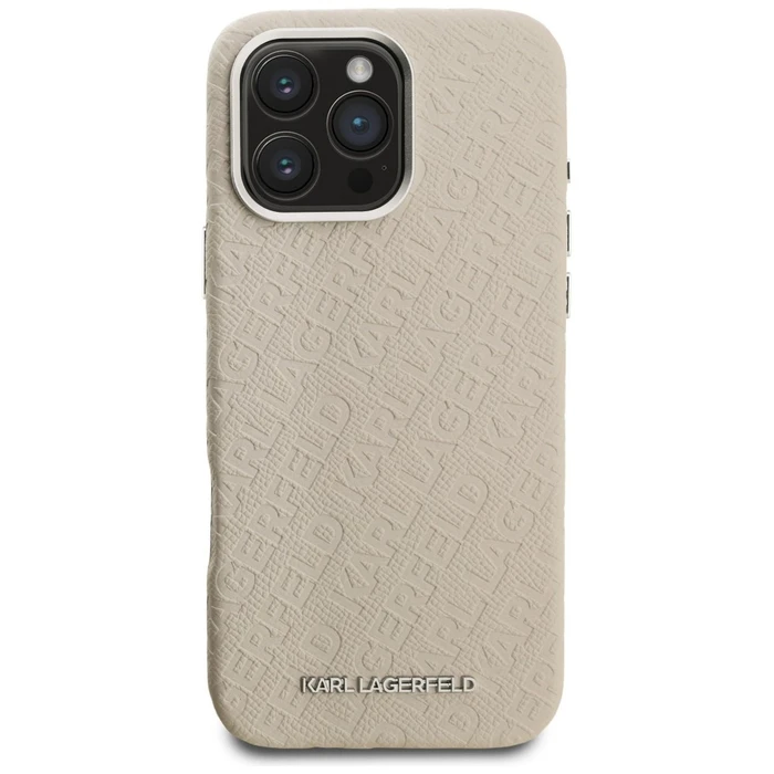 Karl Lagerfeld FW Stamped Karl MagSafe Apple iPhone 16 Pro Max beige
