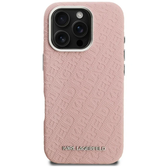 Karl Lagerfeld FW Stamped Karl MagSafe Apple iPhone 16 Pro Max pink