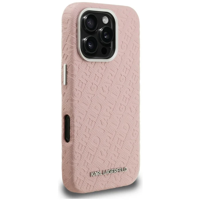 Karl Lagerfeld FW Stamped Karl MagSafe Apple iPhone 16 Pro Max pink