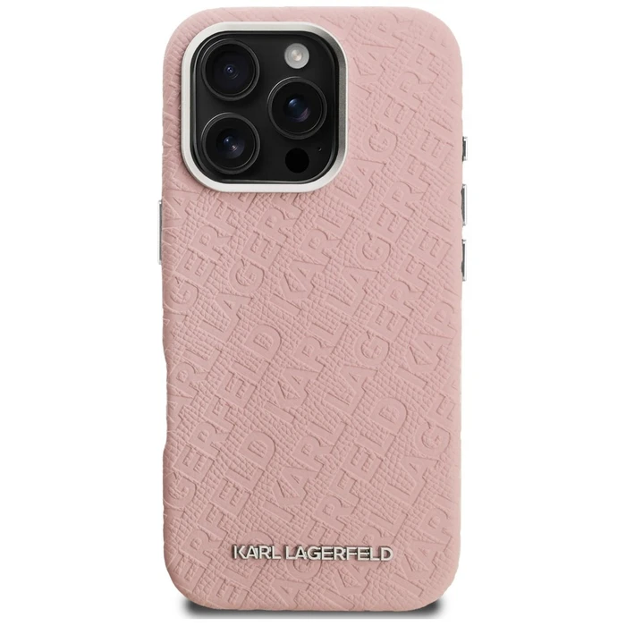 Karl Lagerfeld FW Stamped Karl MagSafe Apple iPhone 16 Pro pink