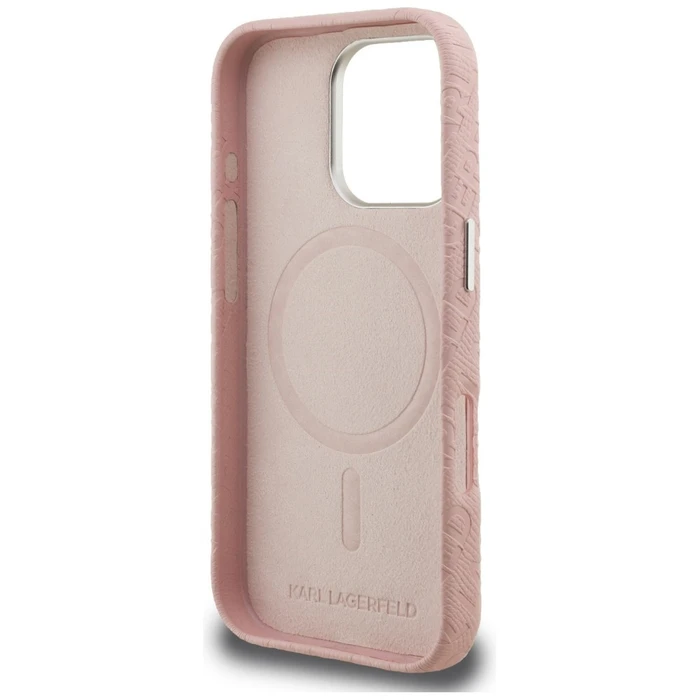 Karl Lagerfeld FW Stamped Karl MagSafe Apple iPhone 16 Pro pink