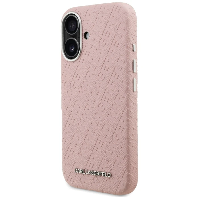 Karl Lagerfeld FW Stamped Karl MagSafe Apple iPhone 16 pink