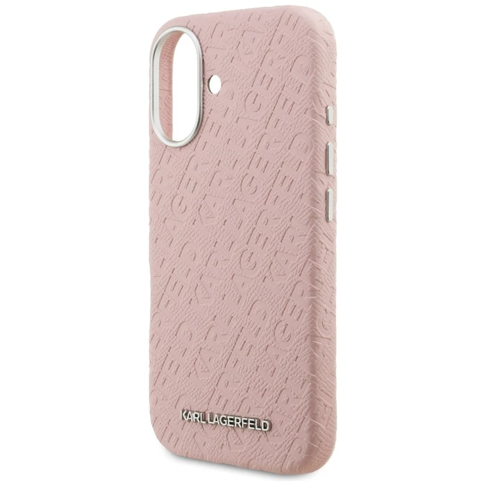 Karl Lagerfeld FW Stamped Karl MagSafe Apple iPhone 16 pink