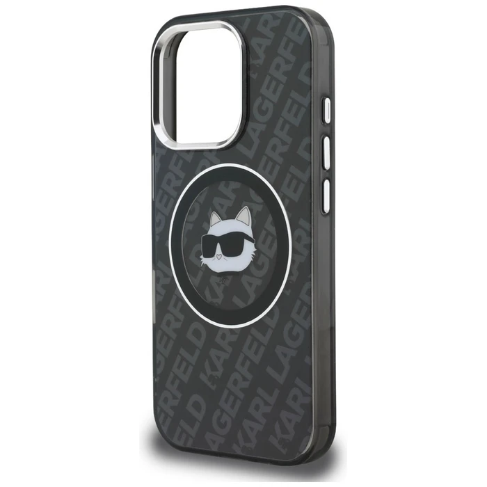 Karl Lagerfeld IML Choupette Head Logo MagSafe Apple iPhone 16 Pro black