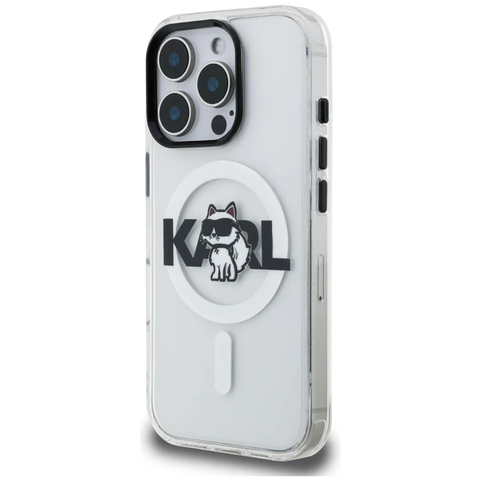 Karl Lagerfeld IML Choupette Sketch Logo MagSafe Apple iPhone 16 Pro Max clear