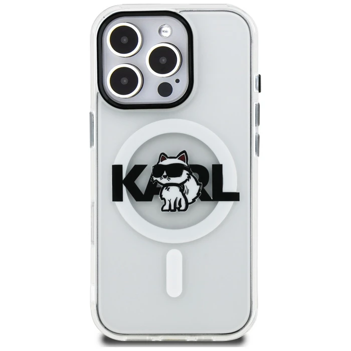 Karl Lagerfeld IML Choupette Sketch Logo MagSafe Apple iPhone 16 Pro clear