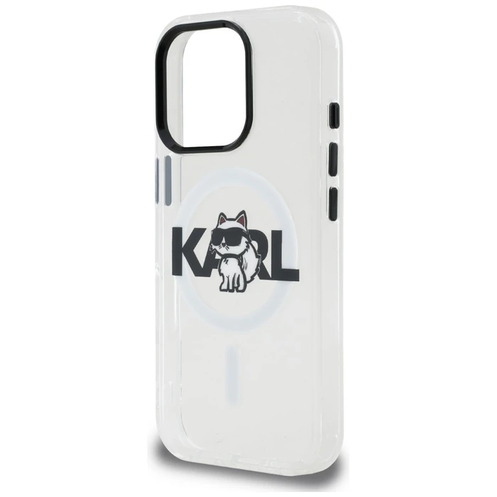 Karl Lagerfeld IML Choupette Sketch Logo MagSafe Apple iPhone 16 Pro clear