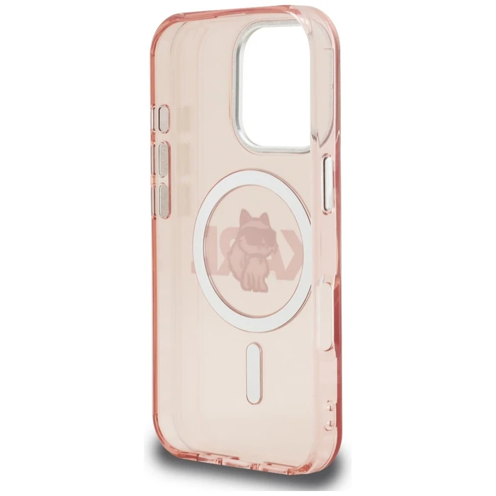 Karl Lagerfeld IML Choupette Sketch Logo MagSafe Apple iPhone 16 Pro pink