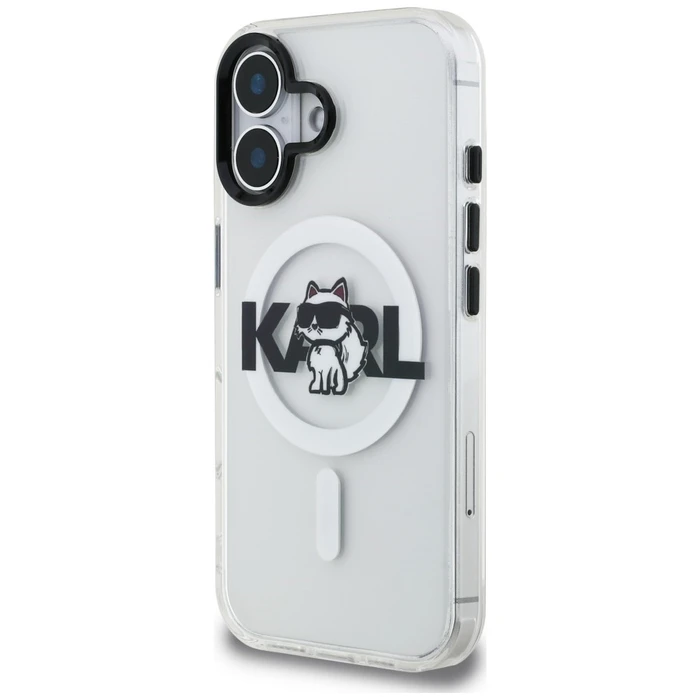 Karl Lagerfeld IML Choupette Sketch Logo MagSafe Apple iPhone 16 clear