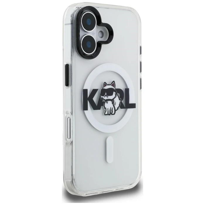 Karl Lagerfeld IML Choupette Sketch Logo MagSafe Apple iPhone 16 clear