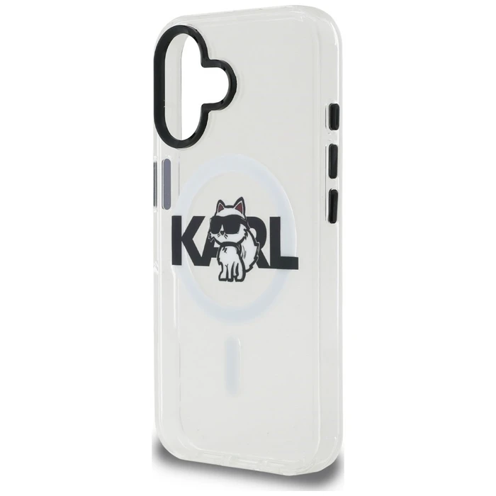 Karl Lagerfeld IML Choupette Sketch Logo MagSafe Apple iPhone 16 clear