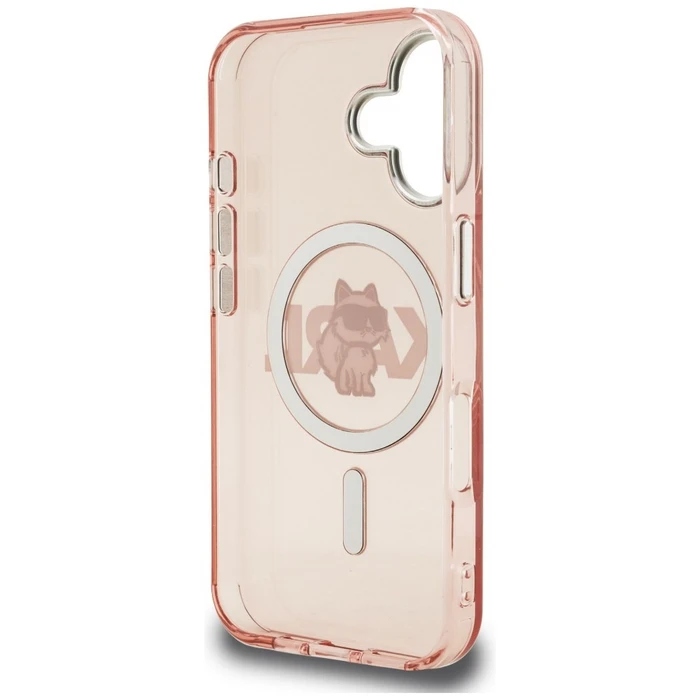 Karl Lagerfeld IML Choupette Sketch Logo MagSafe Apple iPhone 16 pink