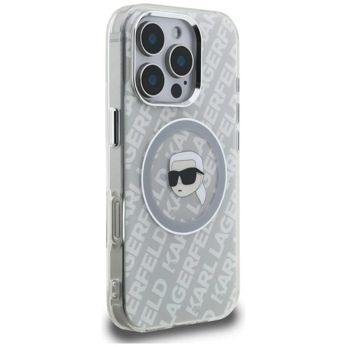 Karl Lagerfeld IML Karl Head Logo MagSafe Apple iPhone 16 Pro Max grey