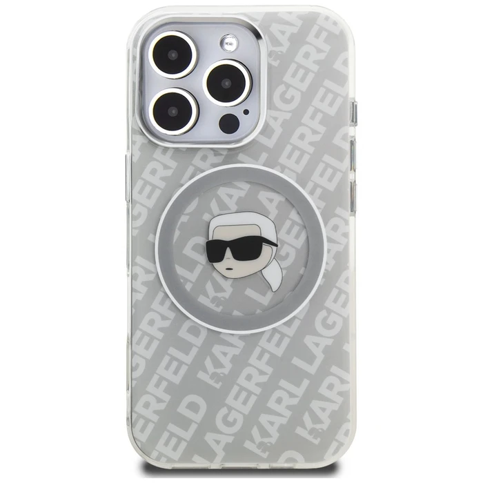Karl Lagerfeld IML Karl Head Logo MagSafe Apple iPhone 16 Pro grey