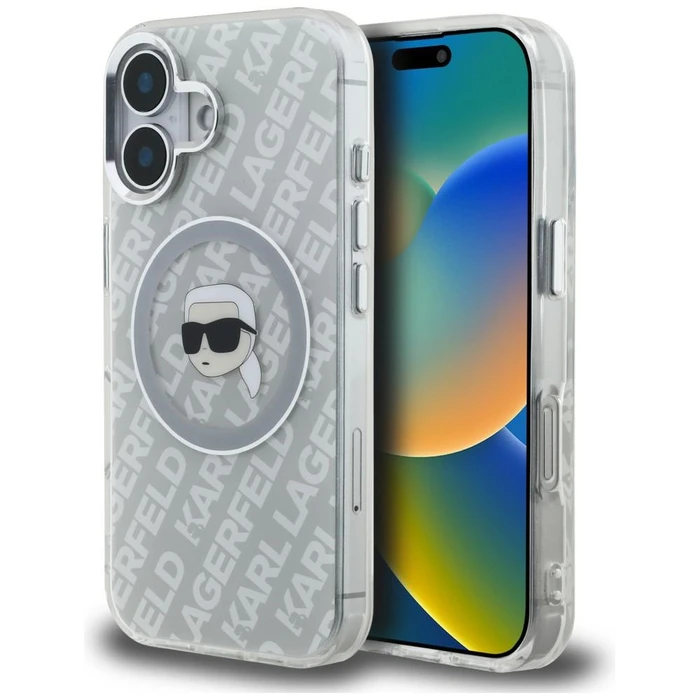 Karl Lagerfeld IML Karl Head Logo MagSafe Apple iPhone 16 grey