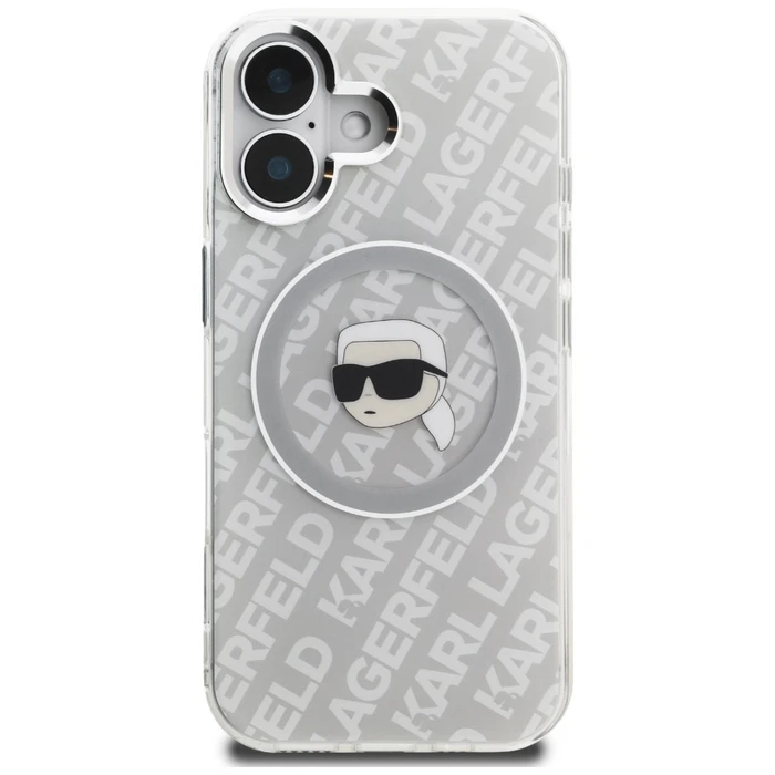 Karl Lagerfeld IML Karl Head Logo MagSafe Apple iPhone 16 grey