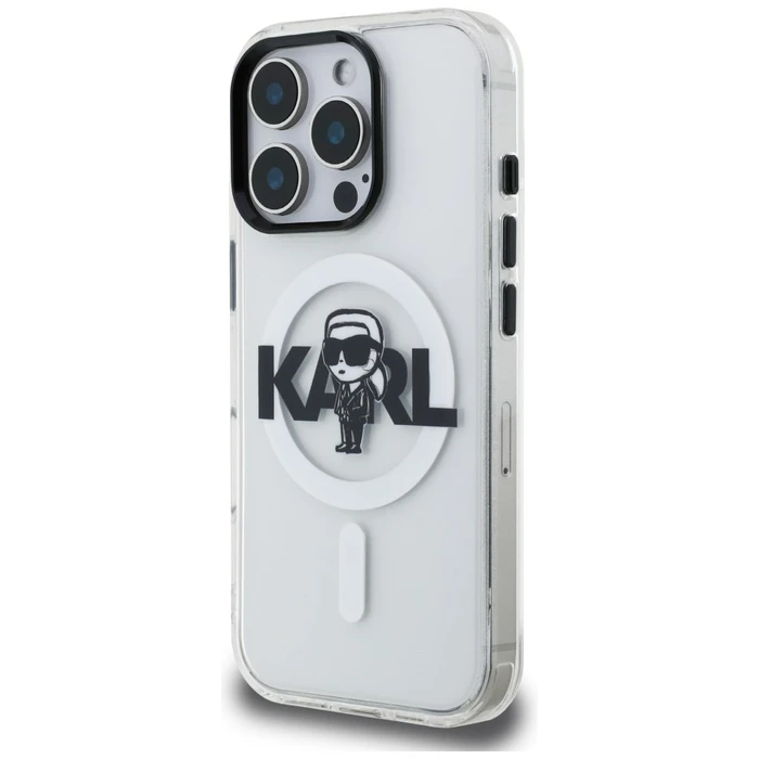 Karl Lagerfeld IML Karl Sketch Logo MagSafe Apple iPhone 16 Pro clear