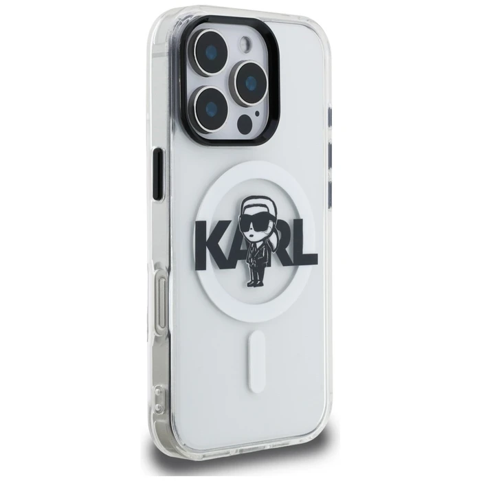 Karl Lagerfeld IML Karl Sketch Logo MagSafe Apple iPhone 16 Pro clear
