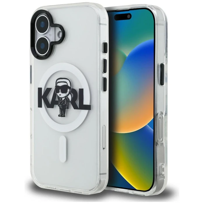 Karl Lagerfeld IML Karl Sketch Logo MagSafe Apple iPhone 16 clear