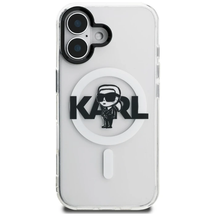Karl Lagerfeld IML Karl Sketch Logo MagSafe Apple iPhone 16 clear