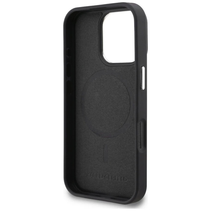 Karl Lagerfeld Initial & Metal Logo MagSafe Apple iPhone 16 Pro black