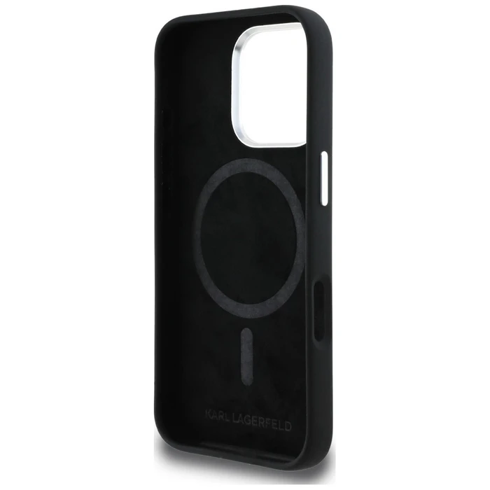 Karl Lagerfeld Silicone Heart Sign Logo MagSafe Apple iPhone 16 Pro Max black