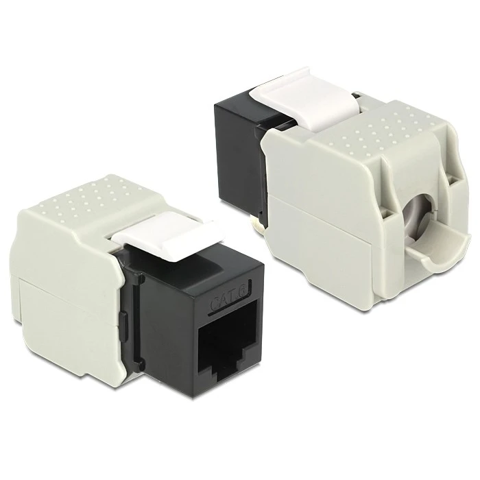 Αξεσουάρ Δικτύου Delock Keystone Module RJ45 female, Cat.6 UTP, μαύρο