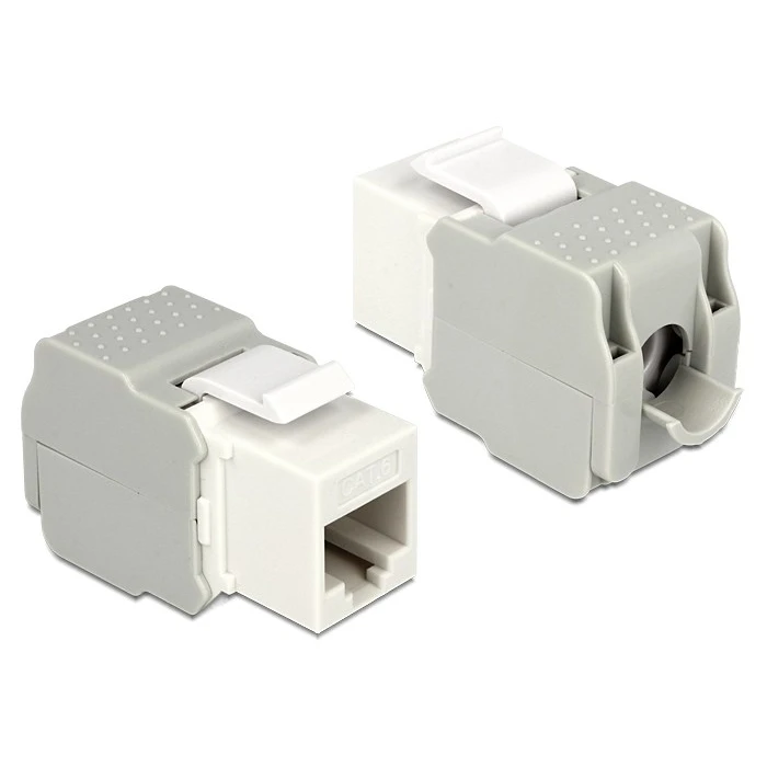 Αξεσουάρ Δικτύου Delock Keystone Module RJ45 female, Cat.6 UTP, λευκό