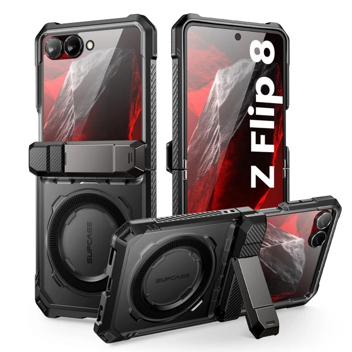 Supcase Unicorn Beetle Grip Mag MagSafe Samsung Galaxy Z Flip 8 Black