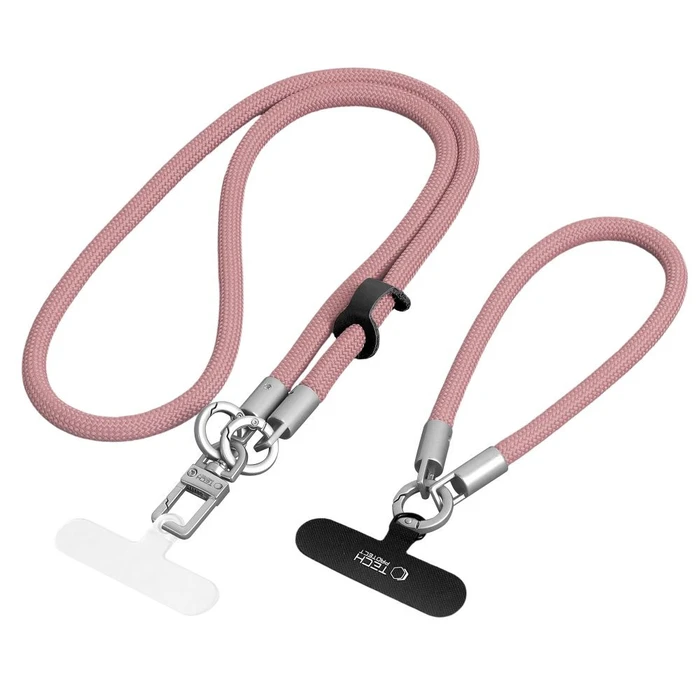 Tech-protect C10s Rope Crossbody & Wrist Leash Dusty Rose/titanium