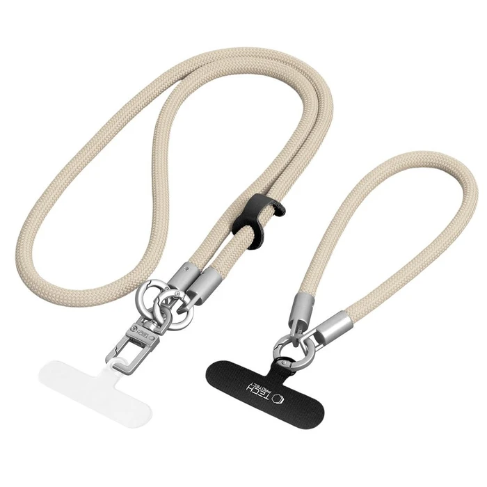 Tech-protect C10s Rope Crossbody & Wrist Leash Desert Beige/titanium