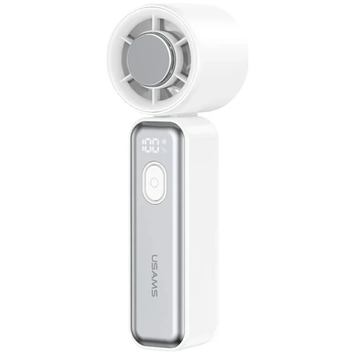 USAMS Ice-Cooling Digital High-Speed 2000mAh Handheld Cooling Fan White