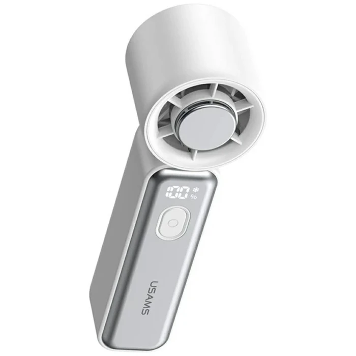 USAMS Ice-Cooling Digital High-Speed 2000mAh Handheld Cooling Fan White