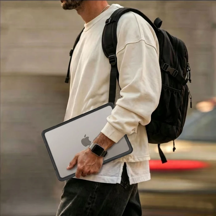 Tech-Protect Velar Apple MacBook Air 15 M2-M5 2023-2026 Black/matte Clear