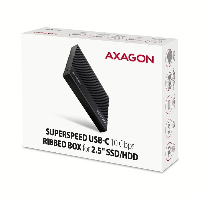 Θήκη Σκληρού Δίσκου Axagon Ee25-Gtr Ext Box Usb3.2 Gen2 2.5 Ssd/Hdd