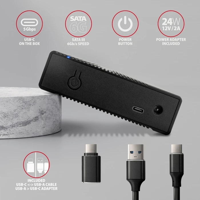 Θήκη Σκληρού Δίσκου Axagon Ee35-Gtr Ext Box Usb3.2 Gen1 3.5 Hdd Sat