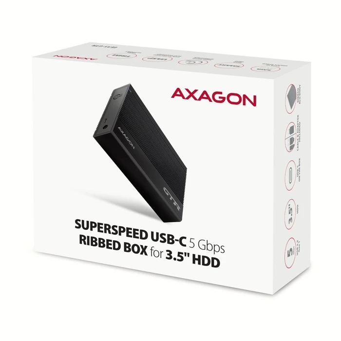 Θήκη Σκληρού Δίσκου Axagon Ee35-Gtr Ext Box Usb3.2 Gen1 3.5 Hdd Sat
