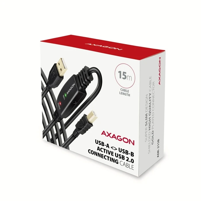 Καλώδιο USB Axagon ADR-215B USB 2.0 A-M -> B-M act 15m cabl