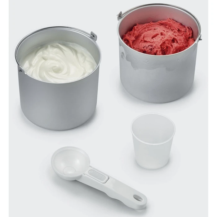 Severin EZ 7406 2-in-1 Ice Cream Maker with Yogurt Function, 2 L, 180 W, Silver