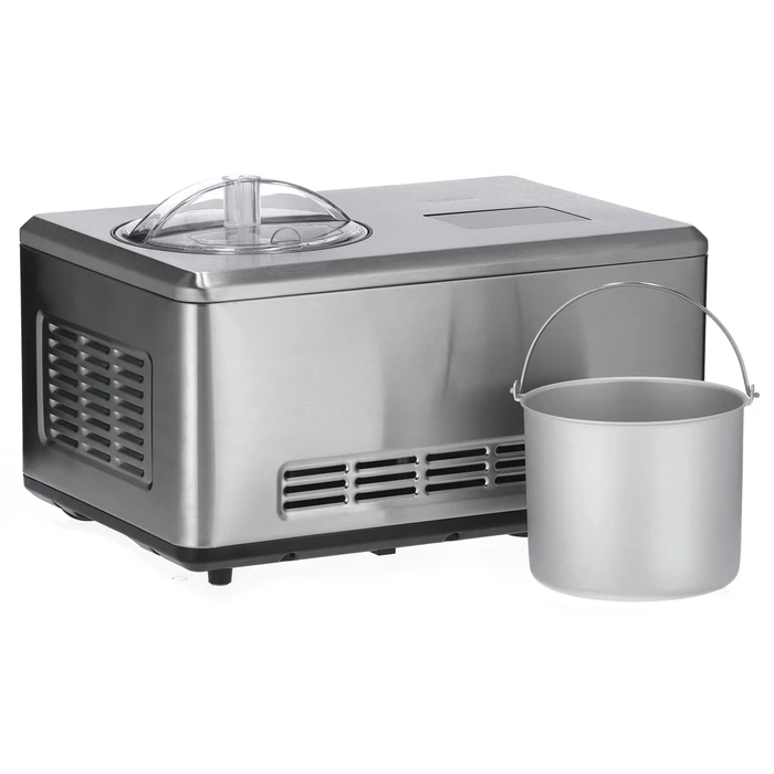 Severin EZ 7406 2-in-1 Ice Cream Maker with Yogurt Function, 2 L, 180 W, Silver