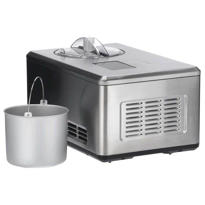 Severin EZ 7406 2-in-1 Ice Cream Maker with Yogurt Function, 2 L, 180 W, Silver