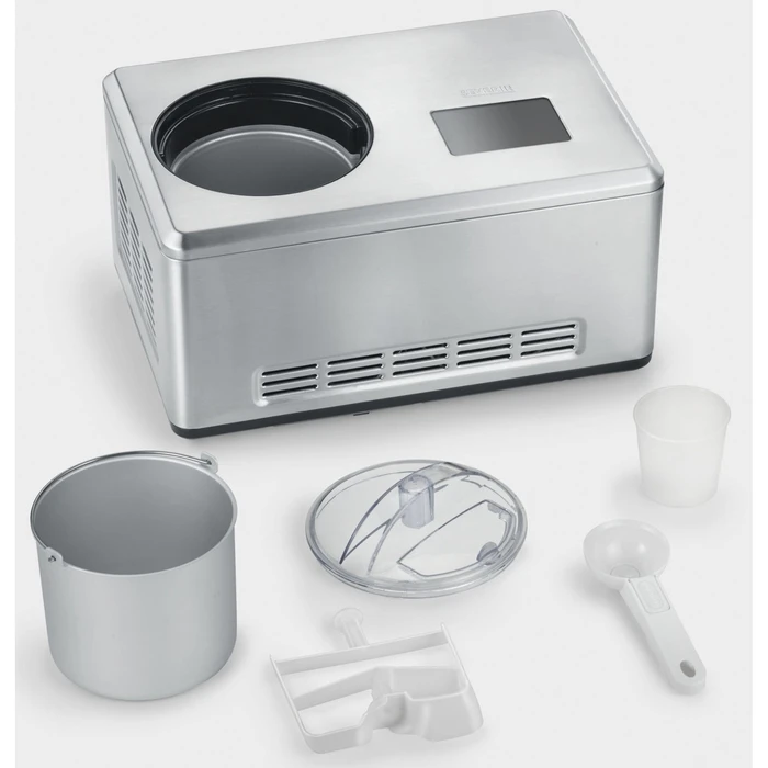 Severin EZ 7406 2-in-1 Ice Cream Maker with Yogurt Function, 2 L, 180 W, Silver