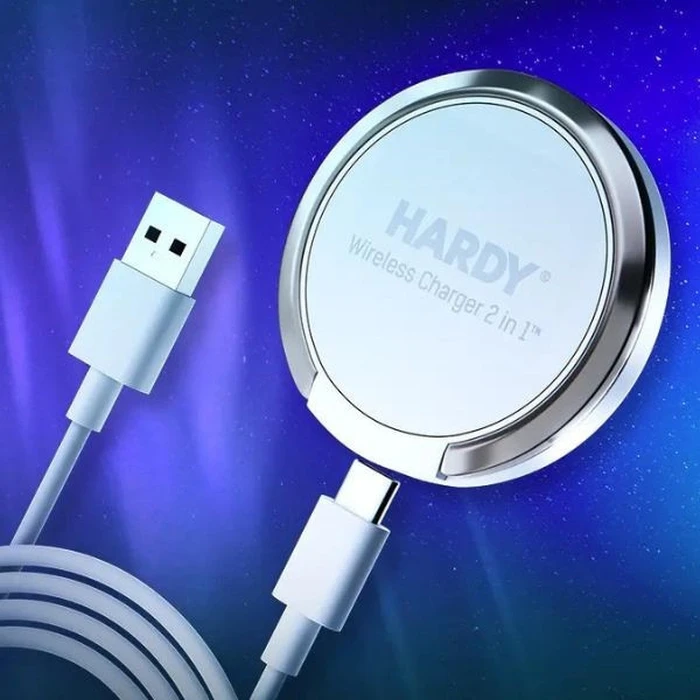 3mk Hardy Wireless Charger 2in1 15W White