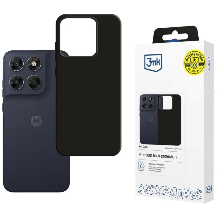 3MK Matt Case Motorola Moto G87 black