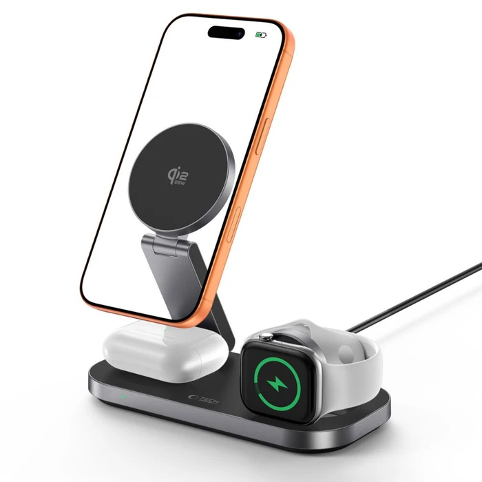 Tech-Protect A52 3in1 Magnetic MagSafe Wireless Charger 25W Qi2.2 Black